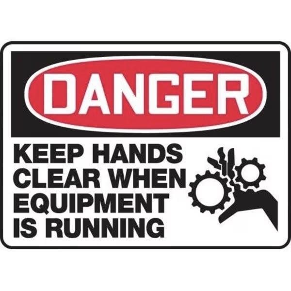 Accuform OSHA DANGER SAFETY SIGN KEEP HANDS MEQM136XV MEQM136XV - main